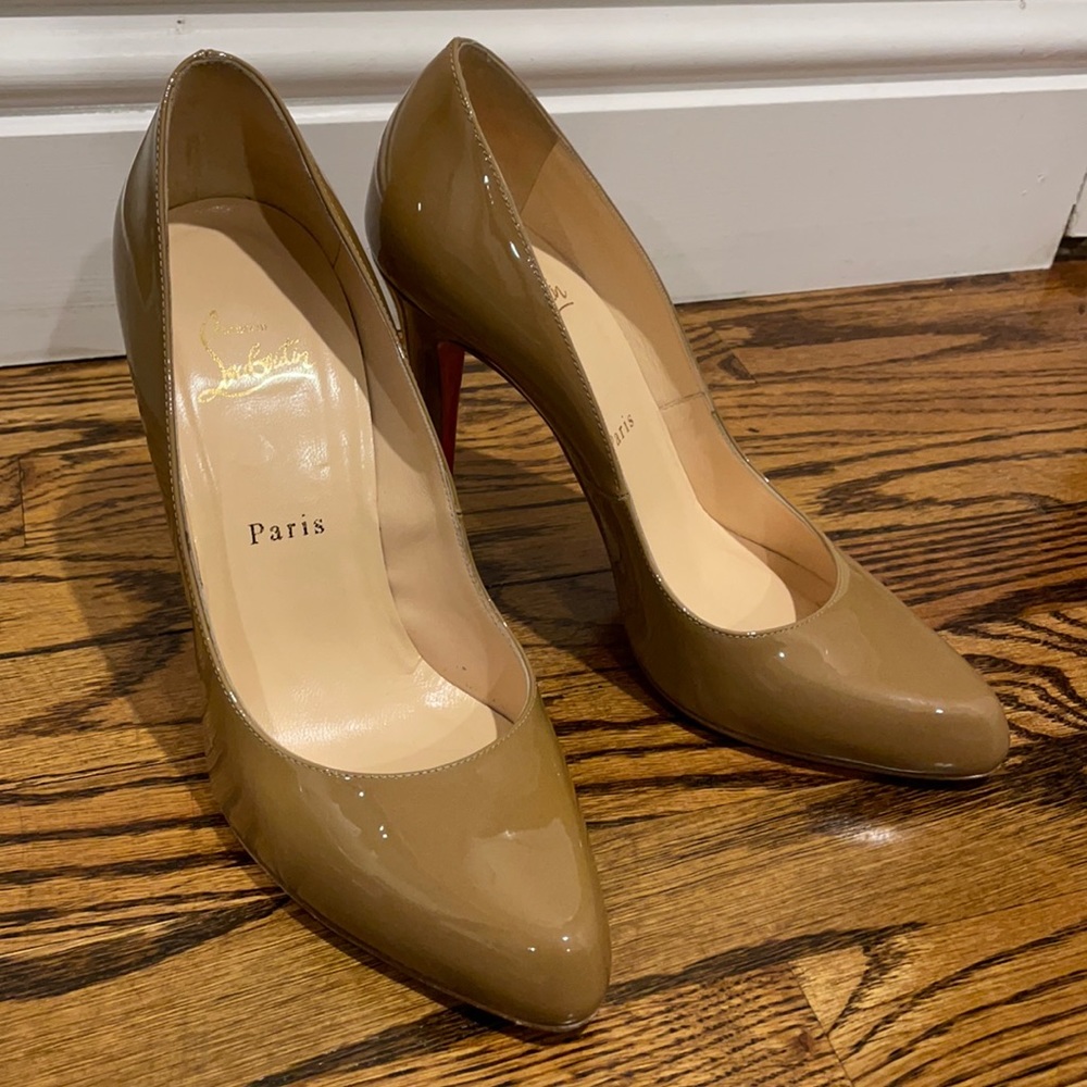 Christian Louboutin Decolette 100 Patent Camel